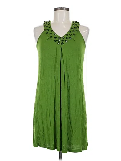Pre-owned Sugar Lips Tank Top Green Halter Neckline Tops