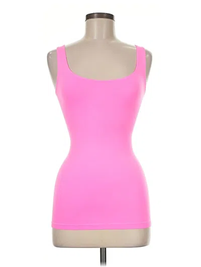 Pre-owned Sugar Lips Tank Top Pink Strapless Neckline Tops