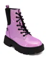 Sugar Little And Big Girls Jazzy Combat Boot In Orchid