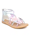 Sugar Little And Big Girls Josie Flat Sandal In Silver