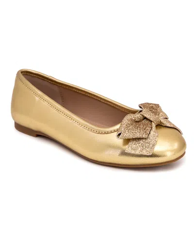 Sugar Kids' Little And Big Girls Nilah Ballet Flat In Gold