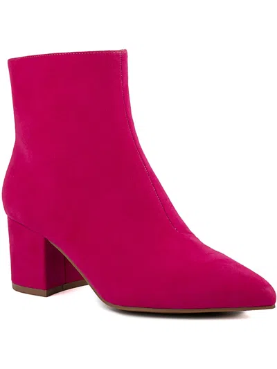 Sugar Evvie Block Heel Boot In Fuchsia Micro-p