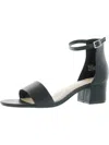 Sugar Noelle Low Womens Kitten Heel Open Toe Ankle Strap In Black