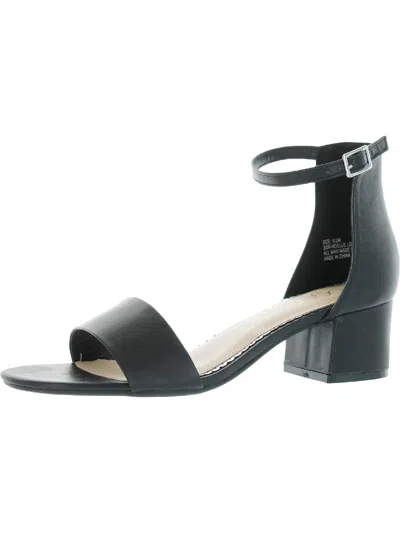 Sugar Noelle Low Womens Kitten Heel Open Toe Ankle Strap In Multi