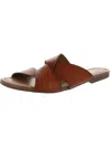 Sugar Olena Womens Faux Leather Slip On Flat Sandals In Multi