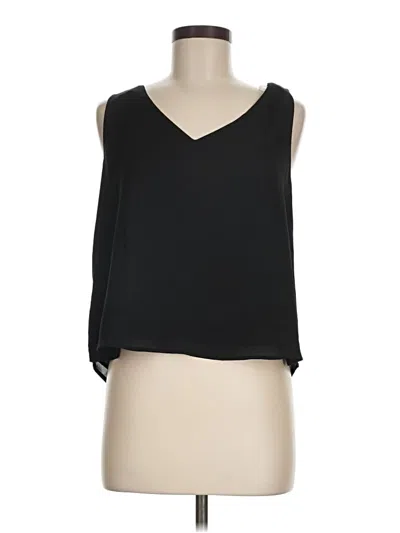 Pre-owned Sugar Rain Sleeveless Blouse In Black