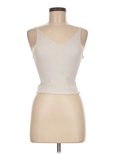 Pre-owned Sugar Rain Sleeveless Top Ivory Sweetheart Neckline Tops In White