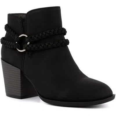 Sugar Sandlot Womens Zipper Faux Leather Booties In Black