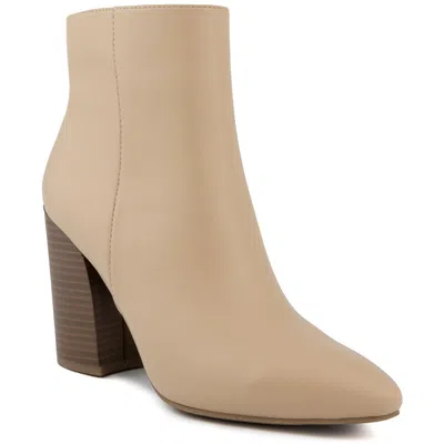 Sugar Sgr-evvie Womens Block Heel Short Ankle Boots In Tan