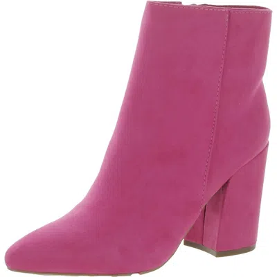 Sugar Sgr-evvie Womens Block Heel Short Ankle Boots In Pink