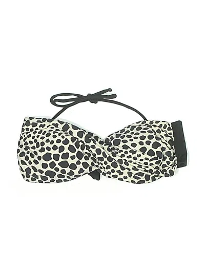 Pre-owned Sugar Swimsuit Top Ivory Animal Print Pattern Swimwear