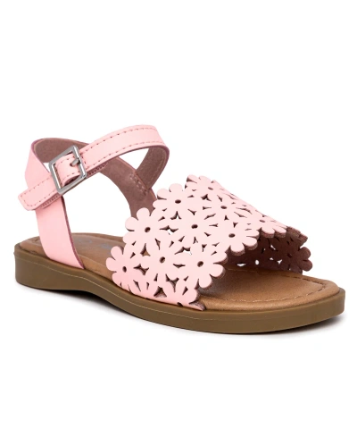 Sugar Babies' Toddler And Little Girls Ibby Flat Sandals In Peach
