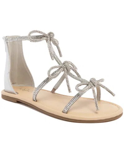Sugar Kids' Toddler And Little Girls' Quay Strappy Flat Sandal In Silver