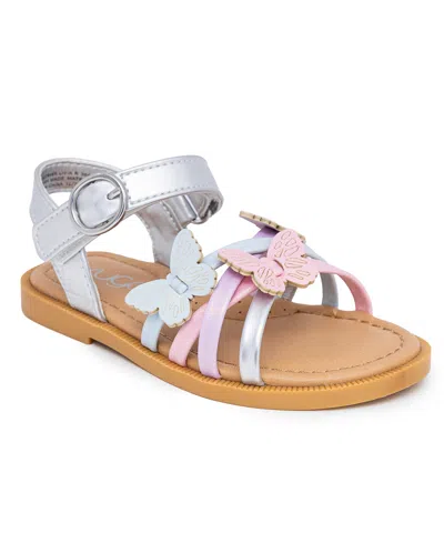 Sugar Babies' Toddler Girls Livia Casual Flat Sandal In Silver