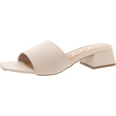 Sugar Uniform 3 Womens Faux Leather Peep-toe Mule Sandals In Brown