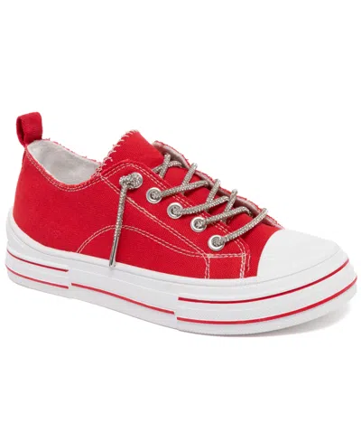 Sugar Women's Awesome Round Toe Casual Sneakers In Red