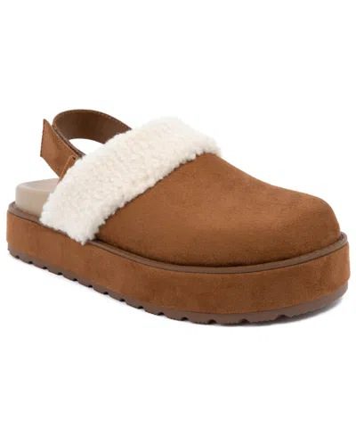 Sugar Women's Cabin Fur Slingback Clogs In Brown