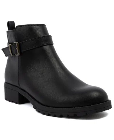 Sugar Women's Cameron Buckle Detail Ankle Booties In Black