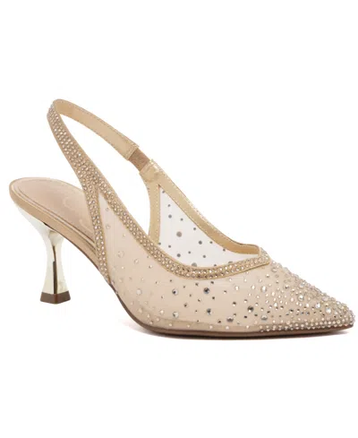 Sugar Women's Daalila Bling Satin Mesh Kitten Heel Pumps In Multi