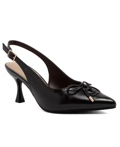 Sugar Women's Dazzy Slingback Pointed Toe Pumps In Black