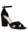 Sugar Women's Machellie Block Heel Dress Sandals In Black Micro