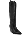 Sugar Women's Nails Studs Pointed Toe Boots In Black