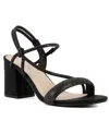Sugar Women's Neeve 2 Open Toe Strappy Block Heel Dress Sandals In Black