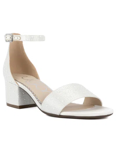 Sugar Women's Noelle 5 Embellished Dress Sandals In White Satin