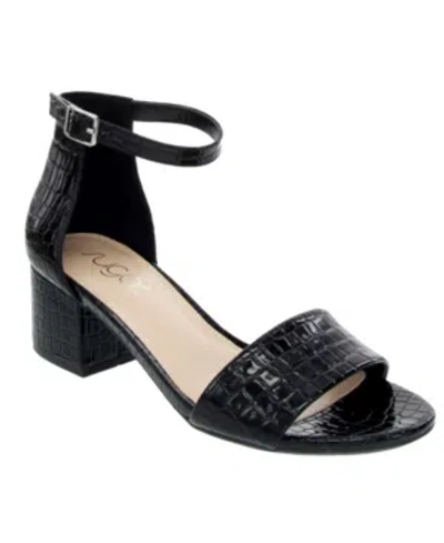 Sugar Women's Noelle Low Dress Sandals In Black Patent