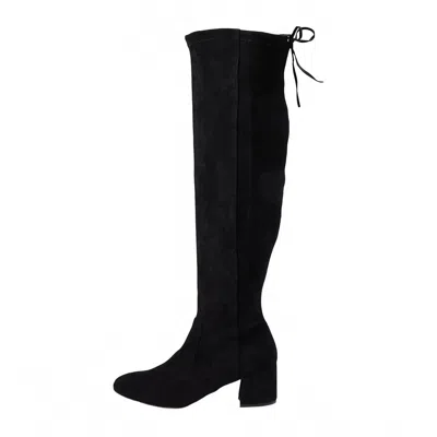 Sugar Women's Ollie Over The Knee High Boot In Black Micro