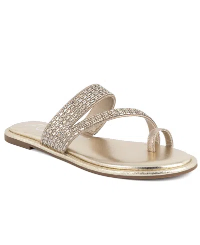Sugar Women's Pacifico Toe Ring Flat Sandals In Light Gold