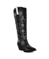 Sugar Women's Tall Tam Western Pull On Boots In Black,white Floral