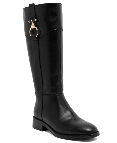 Sugar Women's Tallson Buckel Casual Block Heel Boots In Animal Print