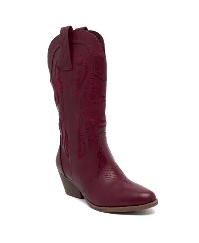 Sugar Women's Tammy Western Boots In Burgundy