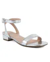 Sugar Women's Umpire Ankle Strap Block Heel Sandals In Silver Metallic