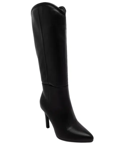 Sugar Women's Varadie Pointed Toe Knee High Stiletto Dress Boots In Multi