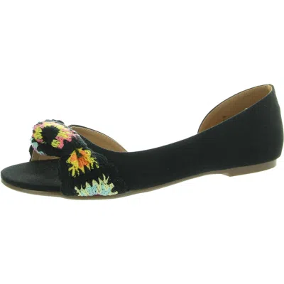 Sugar Womens Crochet Canvas Ballet Flats In Multi