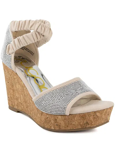 Sugar Womens Faux Suede Cushioned Footbed Pumps In Multi