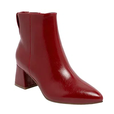 Sugar Womens Mylife Block Heel Booties In Red