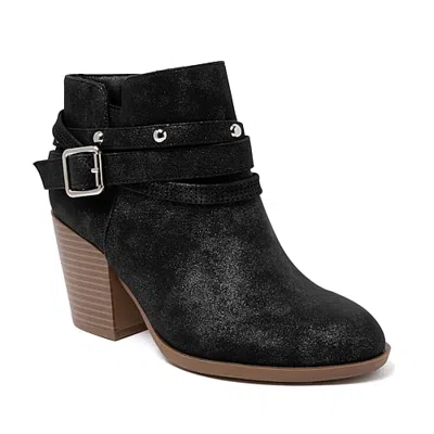 Sugar Womens Sansy Block Heel Booties In Black