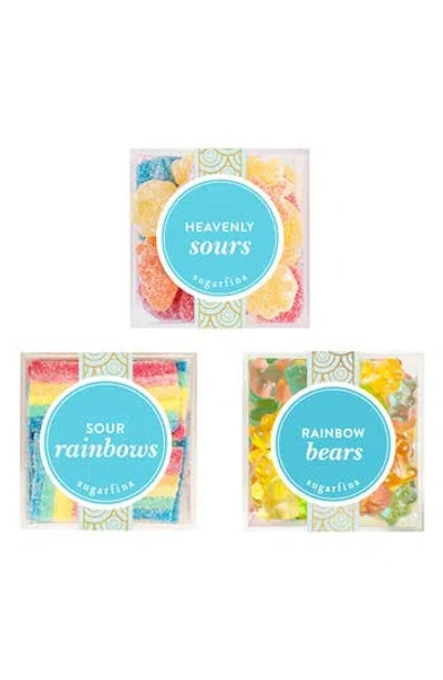 Sugarfina 3-piece Celebrate Love Candy Cube Set In Blue