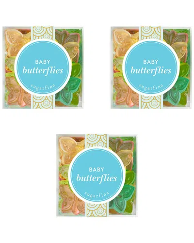 Sugarfina Baby Butterflies 3pc Cube Kit In Blue