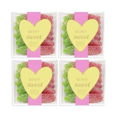 Sugarfina Berry Sweet Sour Strawberries 4 Piece Cube Kit In Multi