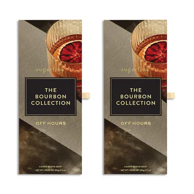 Sugarfina Bourbon Collection 3 Piece Bento Box, Set Of 2 In Black