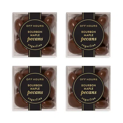 Sugarfina Bourbon Maple Pecans, Set Of 4 In Brown