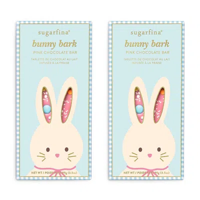Sugarfina Bunny Bark Pink Chocolate Bar Duo In Blue