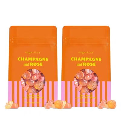Sugarfina Champagne And Rose Mix Bag Duo In Orange