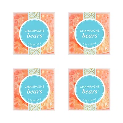 Sugarfina Champagne Bears Small Cube 4-piece Kit In Blue