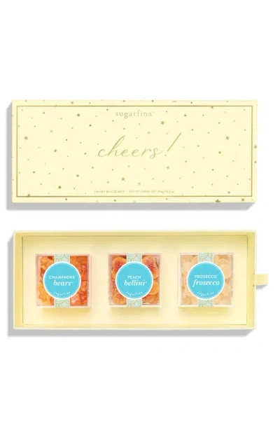 Sugarfina Cheers 3-piece Candy Bento Box In Yellow
