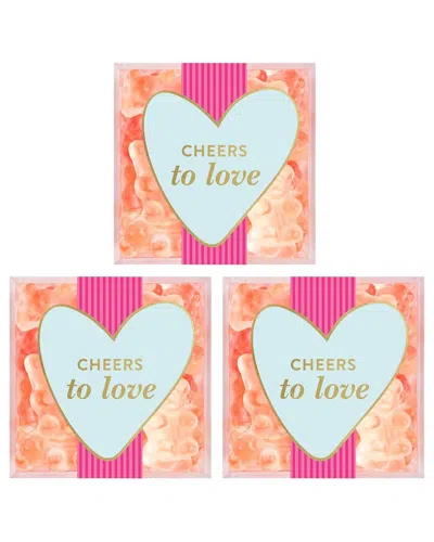 Sugarfina Cheers To Love - Champagne Bears 3pc Cube Kit In Multi